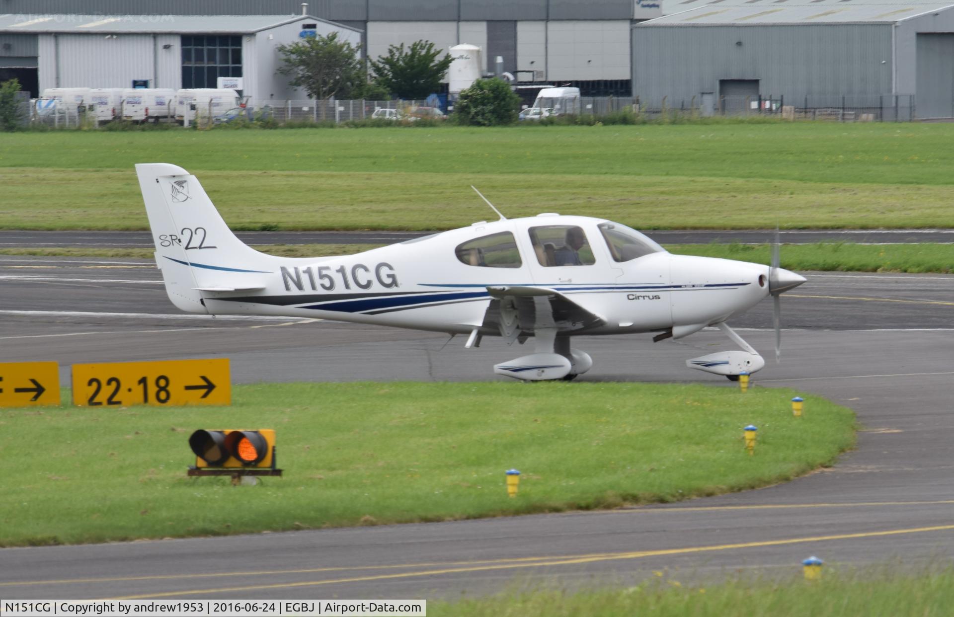 N151CG, 2002 Cirrus SR22 C/N 0344, N151CG at Gloucestershire Airport.