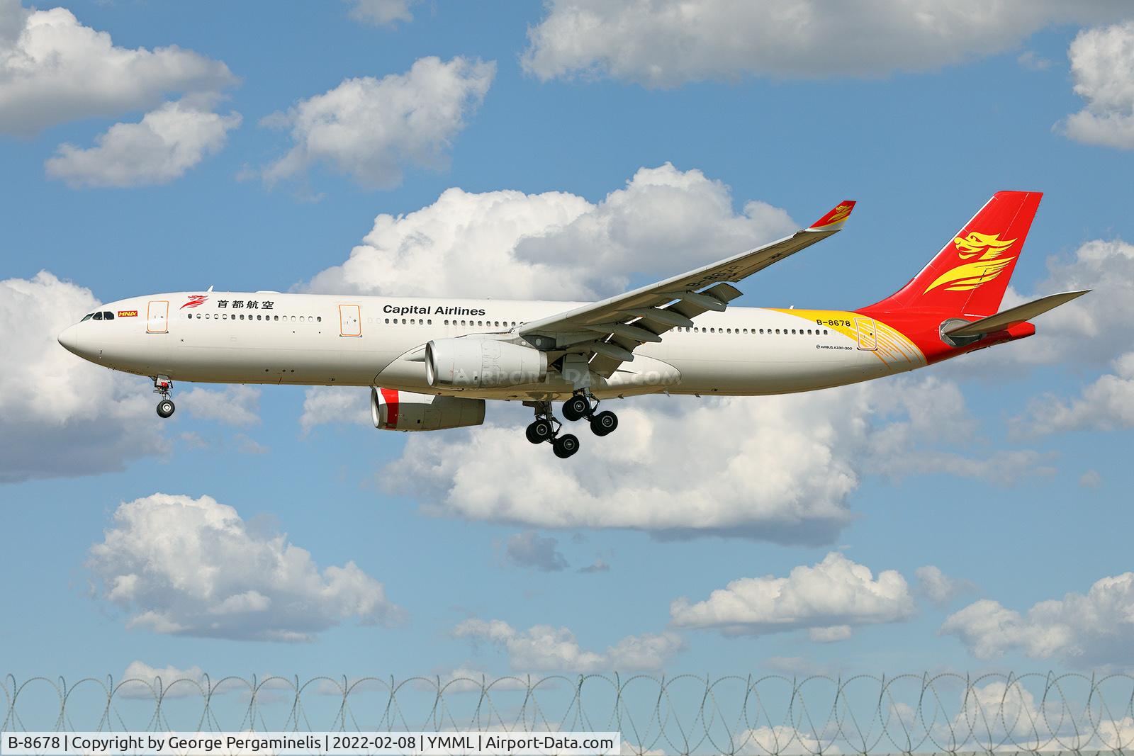 B-8678, 2016 Airbus A330-343 C/N 1753, Short final for 34.