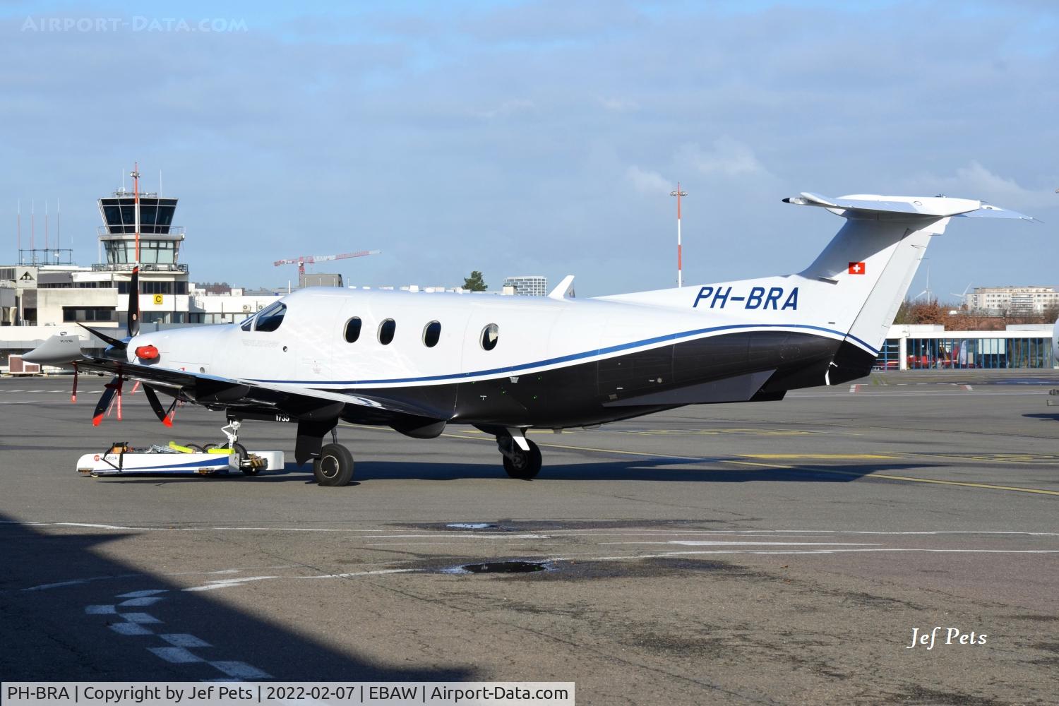 PH-BRA, 2017 Pilatus PC-12/47E C/N 1735, At Antwerp Airport.