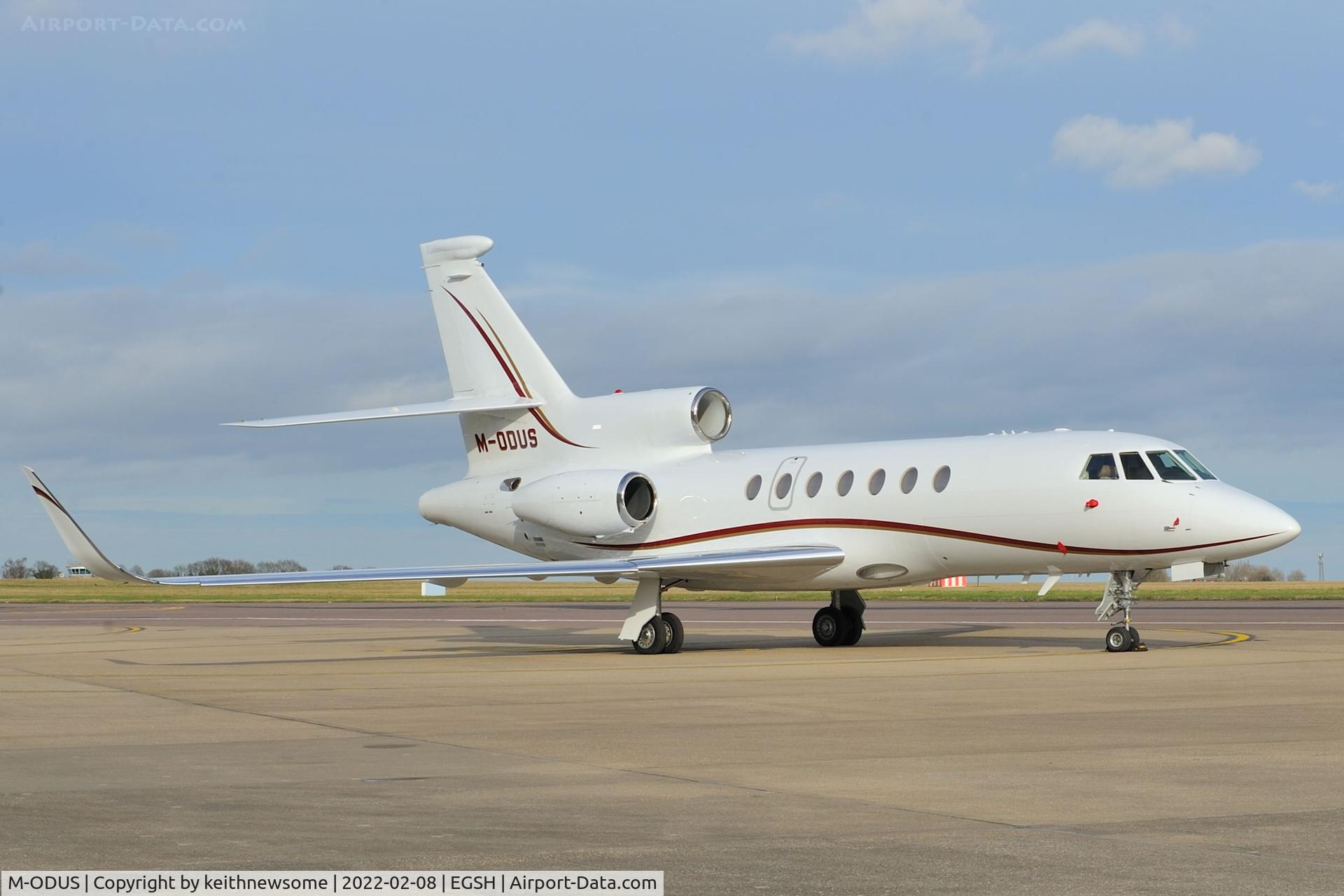 M-ODUS, 2000 Dassault Falcon 50EX C/N 286, Arrived at Norwich from Dundee.