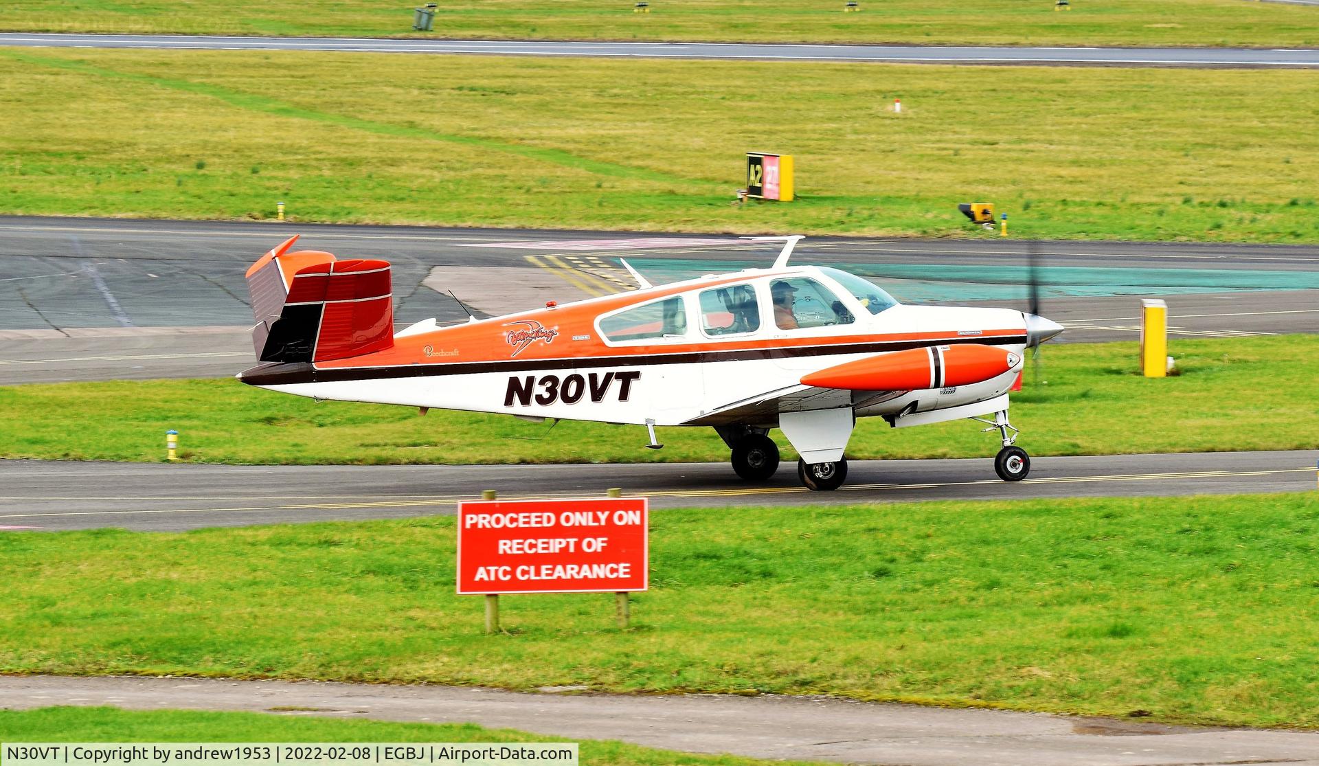 N30VT, 1973 Beech V35B Bonanza Bonanza C/N D-9439, N30VT at Gloucestershire Airport