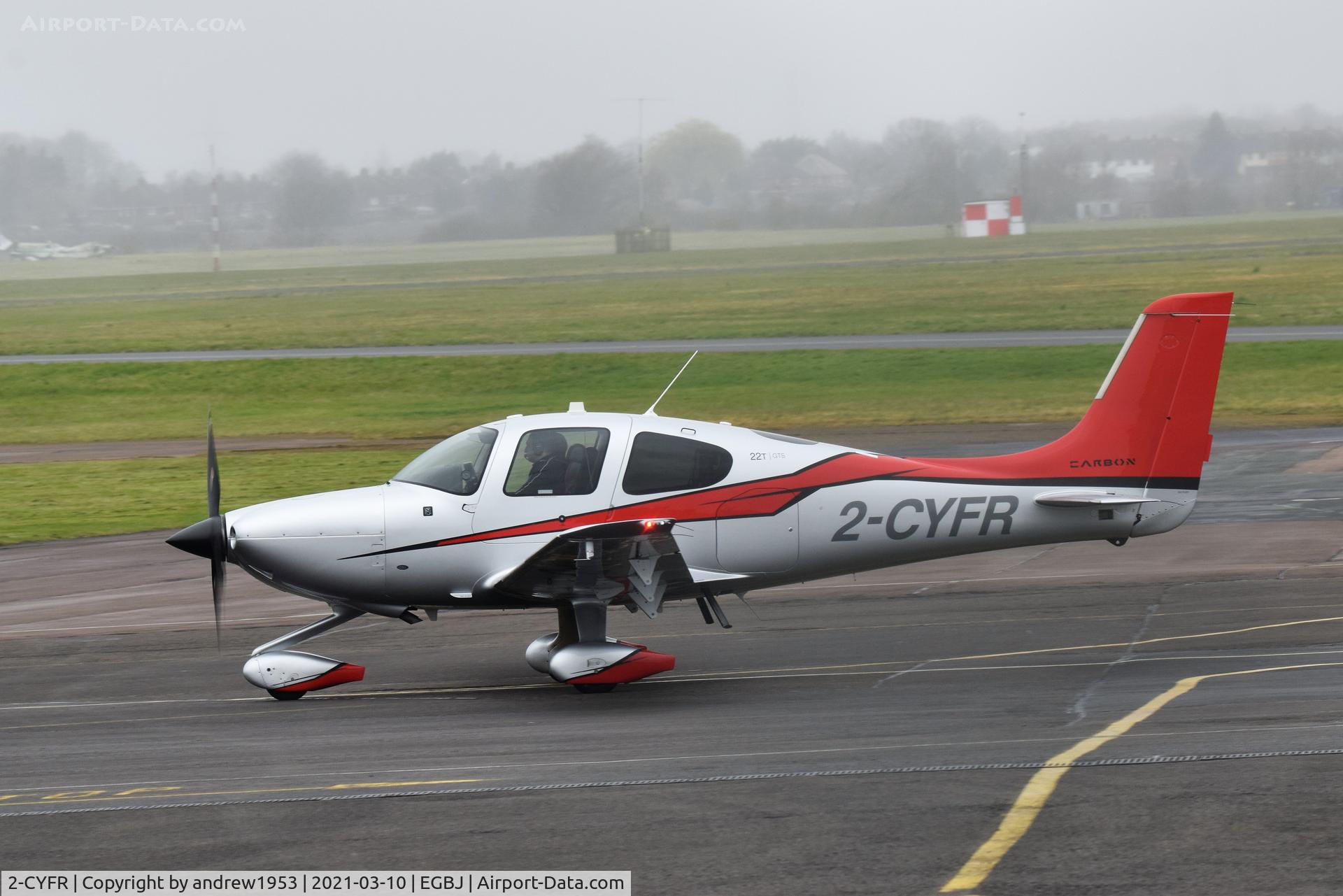2-CYFR, 2015 Cirrus SR22T Perspective G5 C/N 1070, 2-CYFR at Gloucestershire Airport.