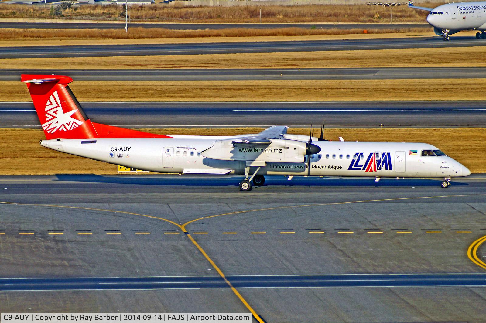 C9-AUY, 2000 De Havilland Canada DHC-8-402Q Dash 8 C/N 4021, C9-AUY   De Havilland Canada DHC-8-402Q Dash 8 [4021] (LAM Mozambique Airlines) Johannesburg Int~ZS 14/09/2014