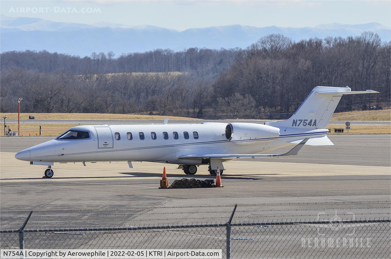 N754A, 2017 Learjet Inc 45 C/N 552, Parked on the rap at Tri-Cities Airport.