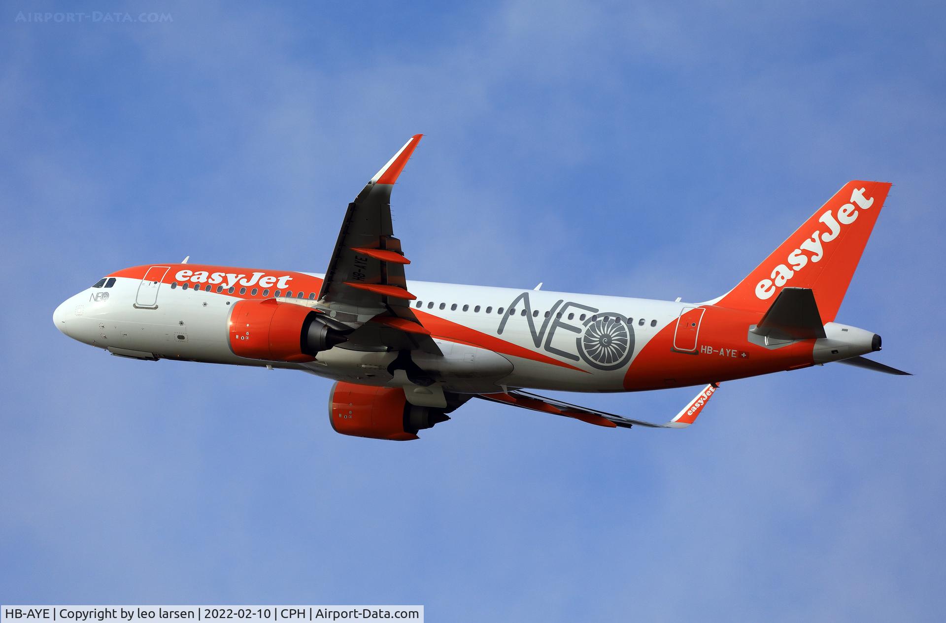HB-AYE, 2021 Airbus A320-251N C/N 10114, Copenhagen 10.2.2022