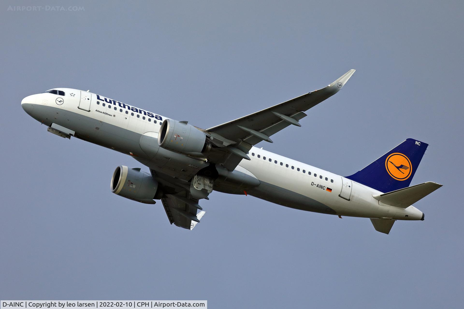 D-AINC, 2016 Airbus A320-271NEO C/N 6920, Copenhagen 10.2.2022