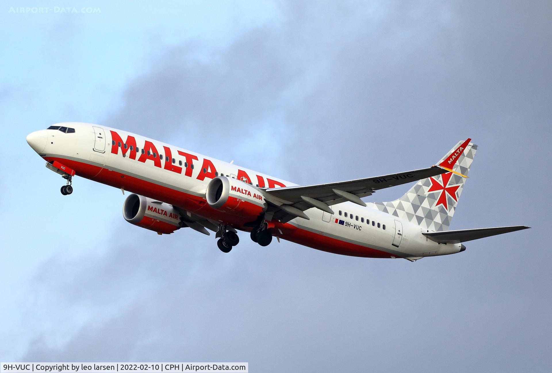 9H-VUC, 2021 Boeing 737-8-200 MAX C/N 62328, Copenhagen 10.2.2022