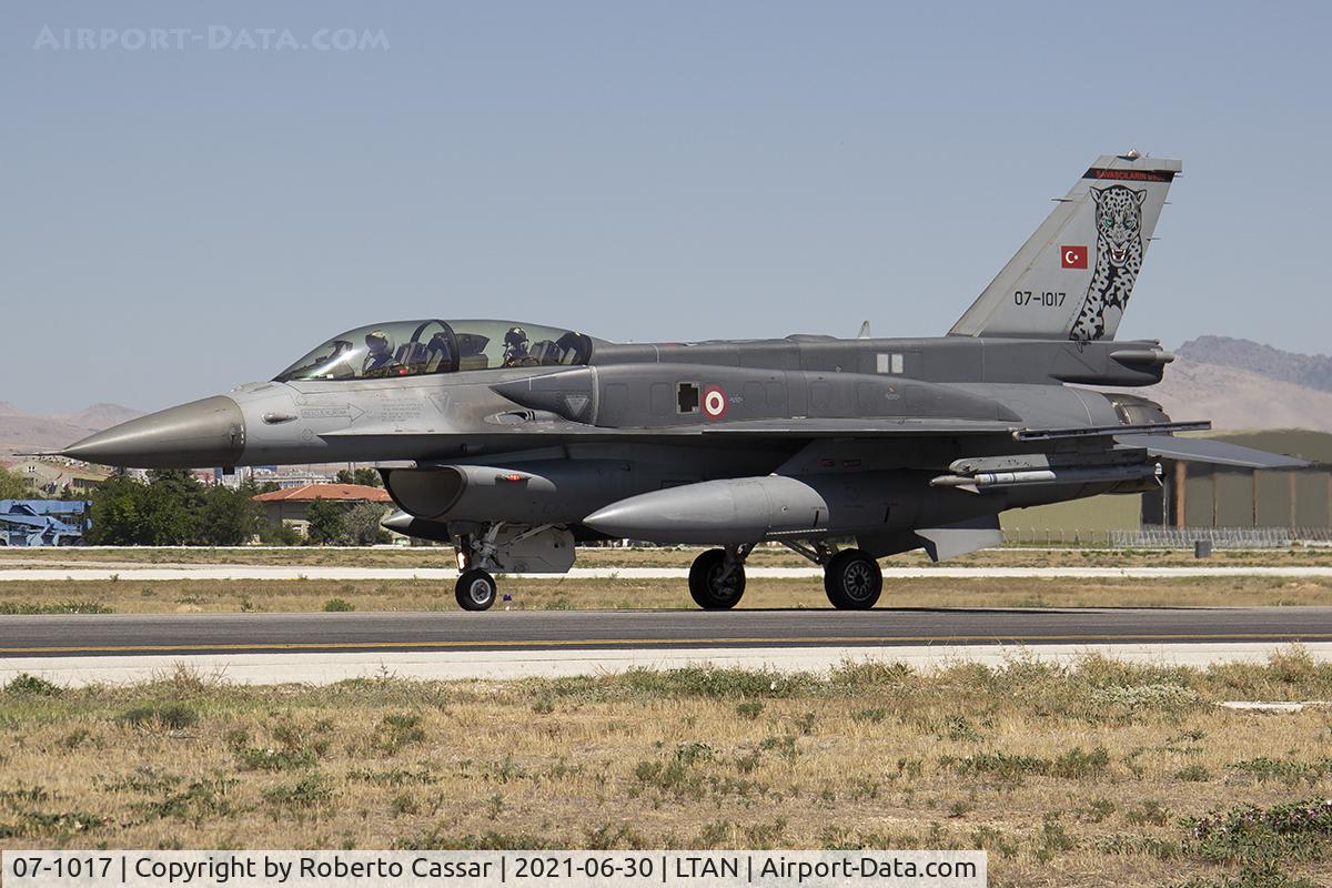 07-1017, 2007 Lockheed Martin F-16D Fighting Falcon C/N NW-3, Anatolian Eagle 2021
