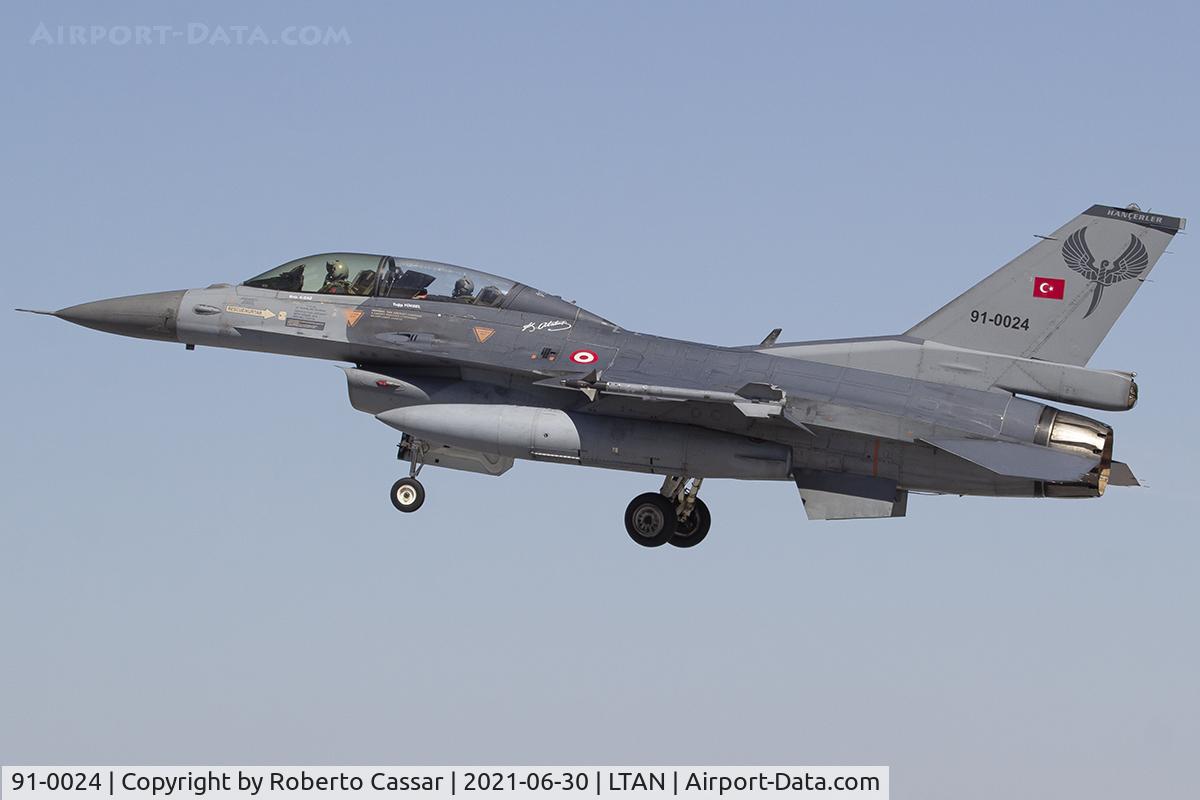 91-0024, Lockheed Martin F-16D Block 40J C/N 4S-21, Anatolian Eagle 2021