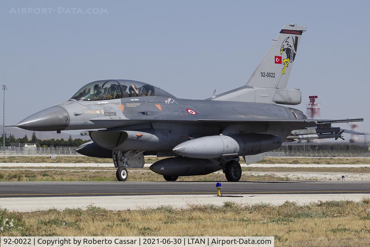 92-0022, Lockheed Martin F-16D Block 40L C/N 4S-22, Anatolian Eagle 2021