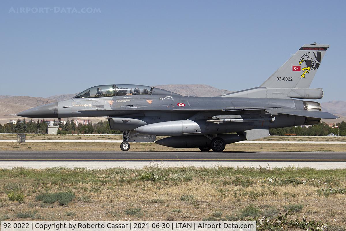 92-0022, Lockheed Martin F-16D Block 40L C/N 4S-22, Anatolian Eagle 2021
