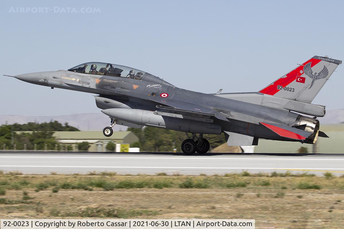 92-0023, Lockheed Martin F-16D Block 40L C/N 4S-23, Anatolian Eagle 2021