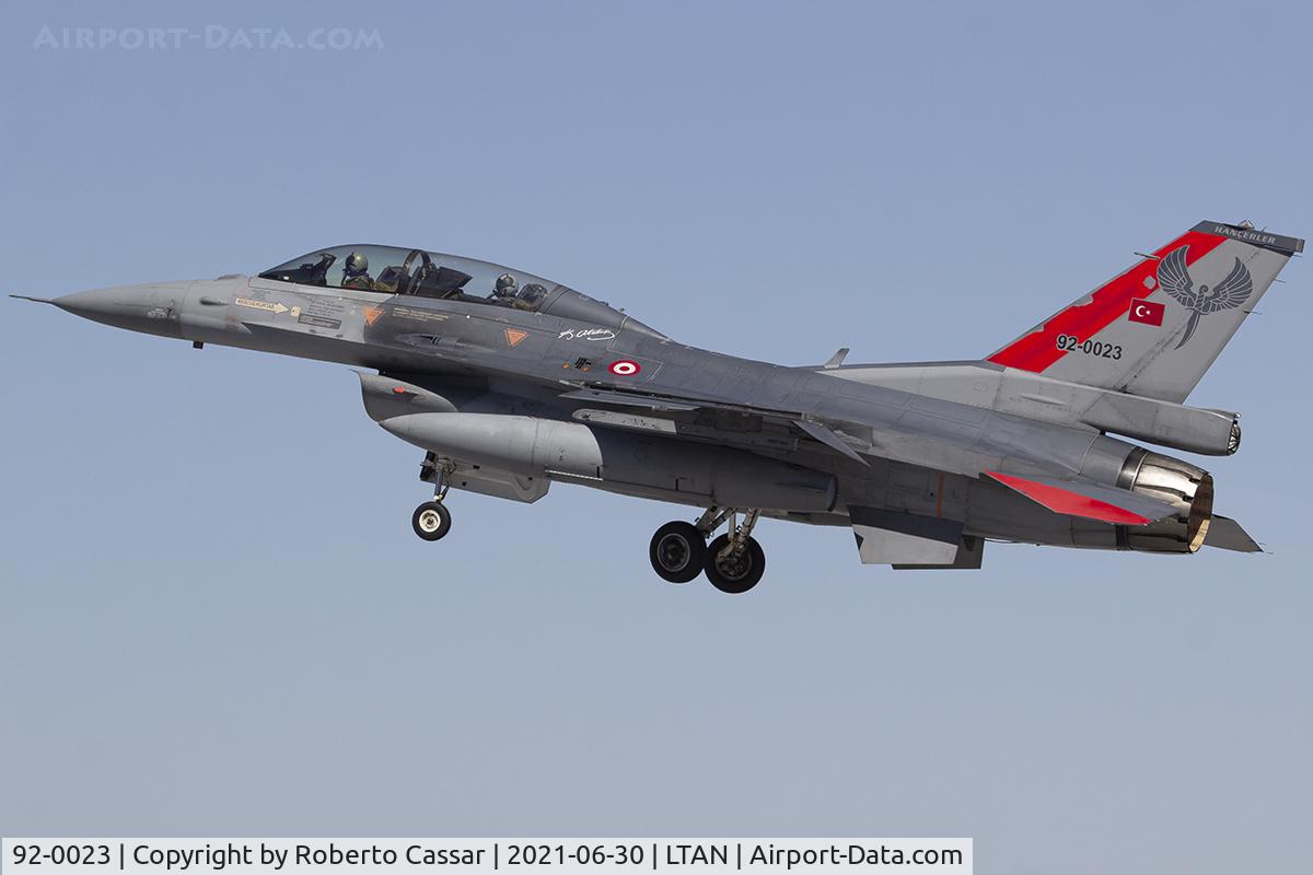 92-0023, Lockheed Martin F-16D Block 40L C/N 4S-23, Anatolian Eagle 2021