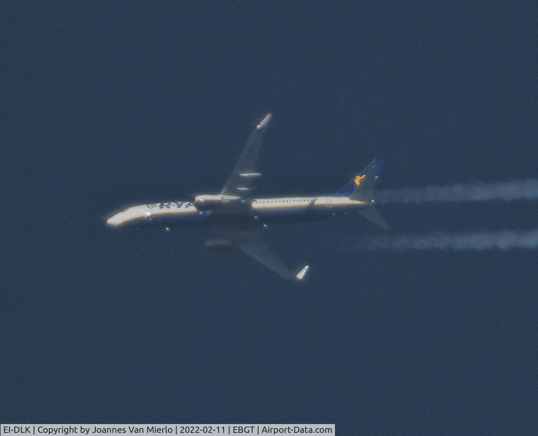 EI-DLK, 2006 Boeing 737-8AS C/N 33592, Cruising over Belgium