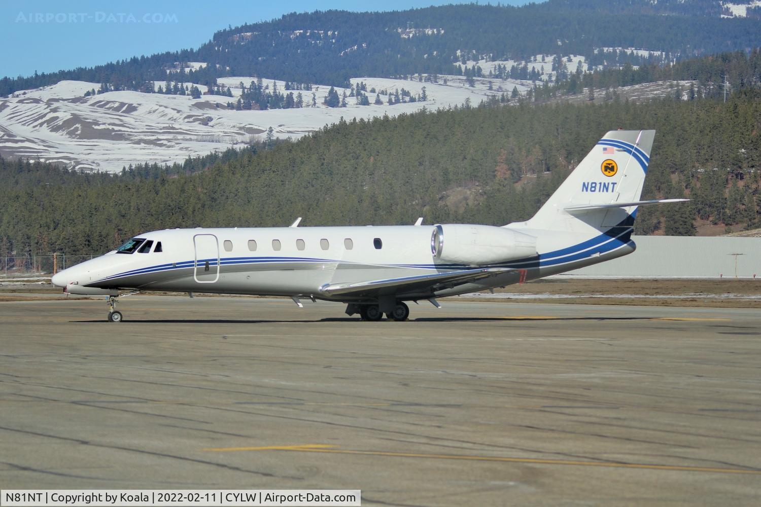 N81NT, 2011 Cessna 680 Citation Sovereign C/N 680-0305, Resting in the winter sun.