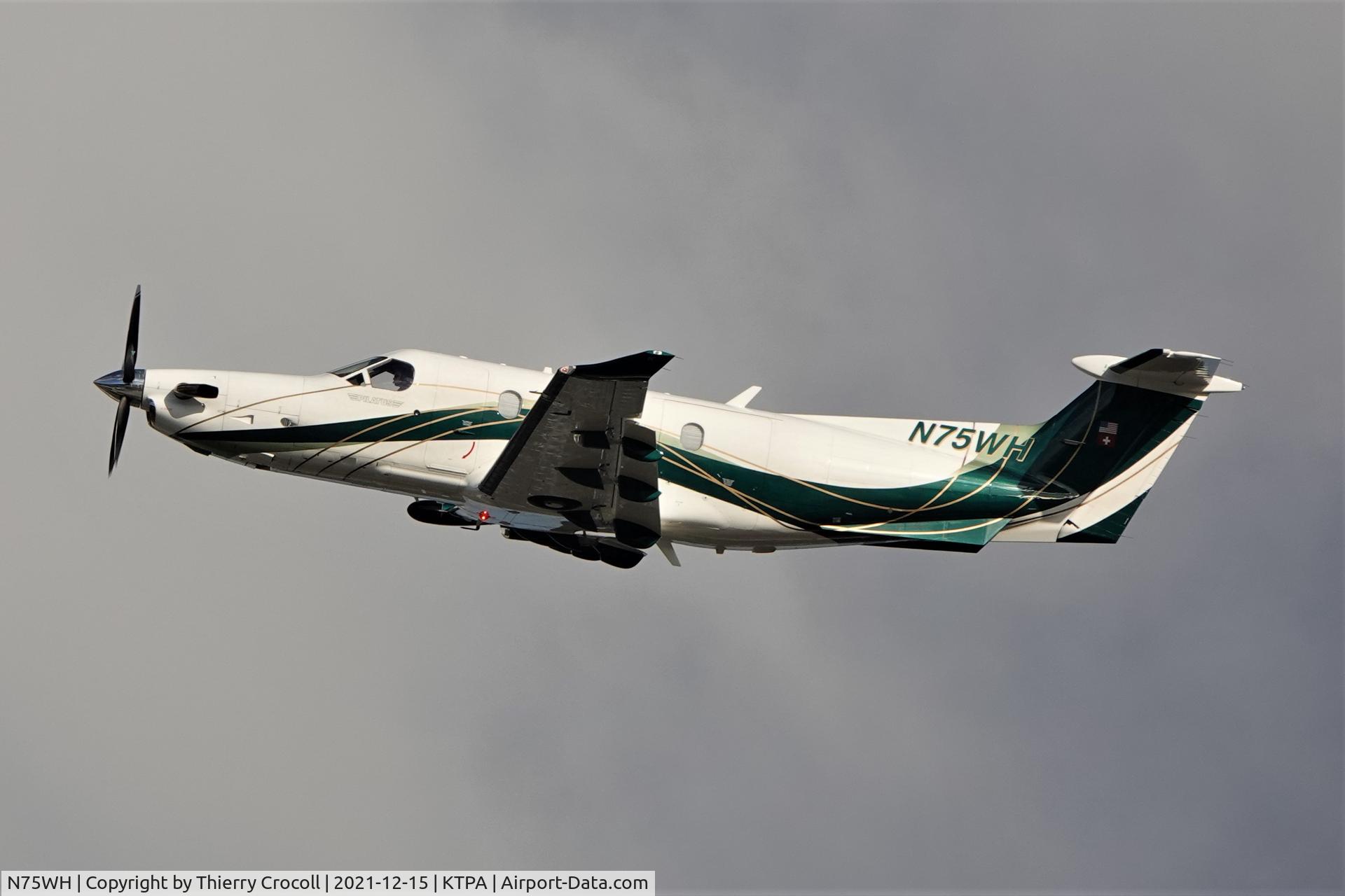 N75WH, 2008 Pilatus PC-12/47E C/N 1031, Lifting off Tampa International