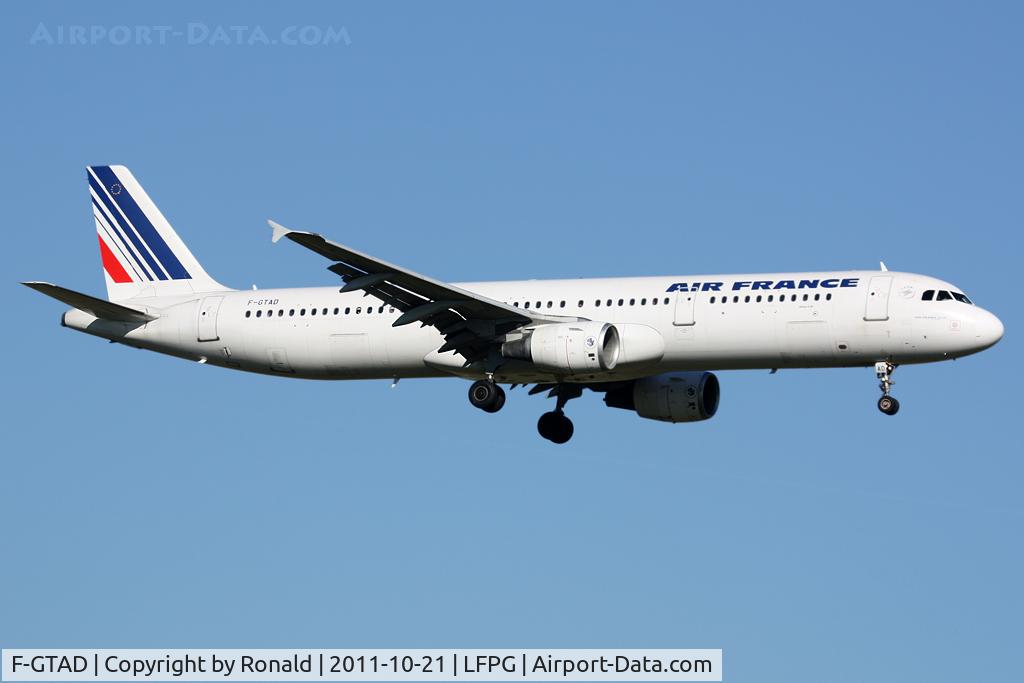 F-GTAD, 1998 Airbus A321-211 C/N 0777, at cdg