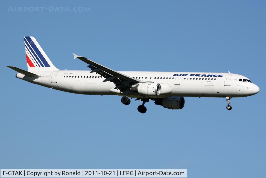 F-GTAK, 2001 Airbus A321-211 C/N 1658, at cdg