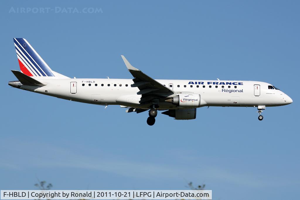 F-HBLD, 2007 Embraer 190LR (ERJ-190-100LR) C/N 19000113, at cdg