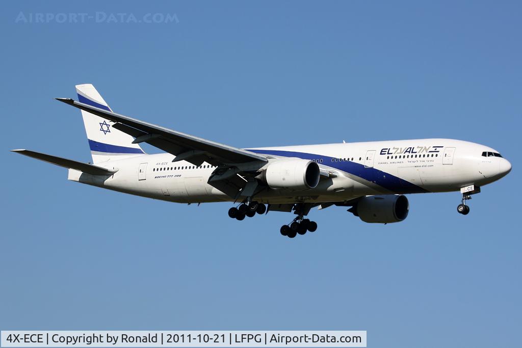4X-ECE, 2007 Boeing 777-258/ER C/N 36083, at cdg