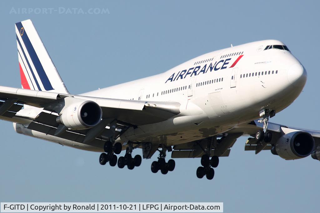 F-GITD, 1992 Boeing 747-428 C/N 25600, at cdg