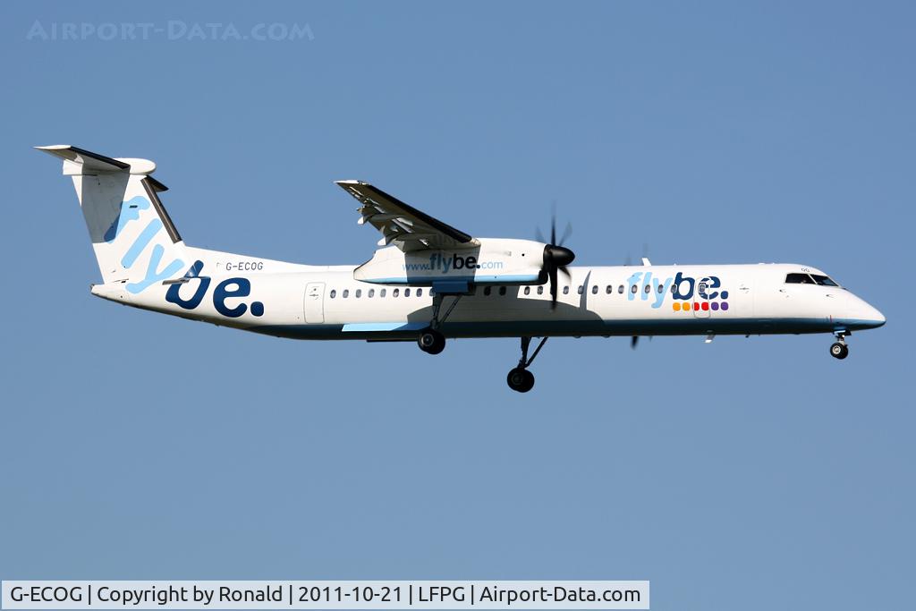 G-ECOG, 2008 De Havilland Canada DHC-8-402Q Dash 8 C/N 4220, at cdg