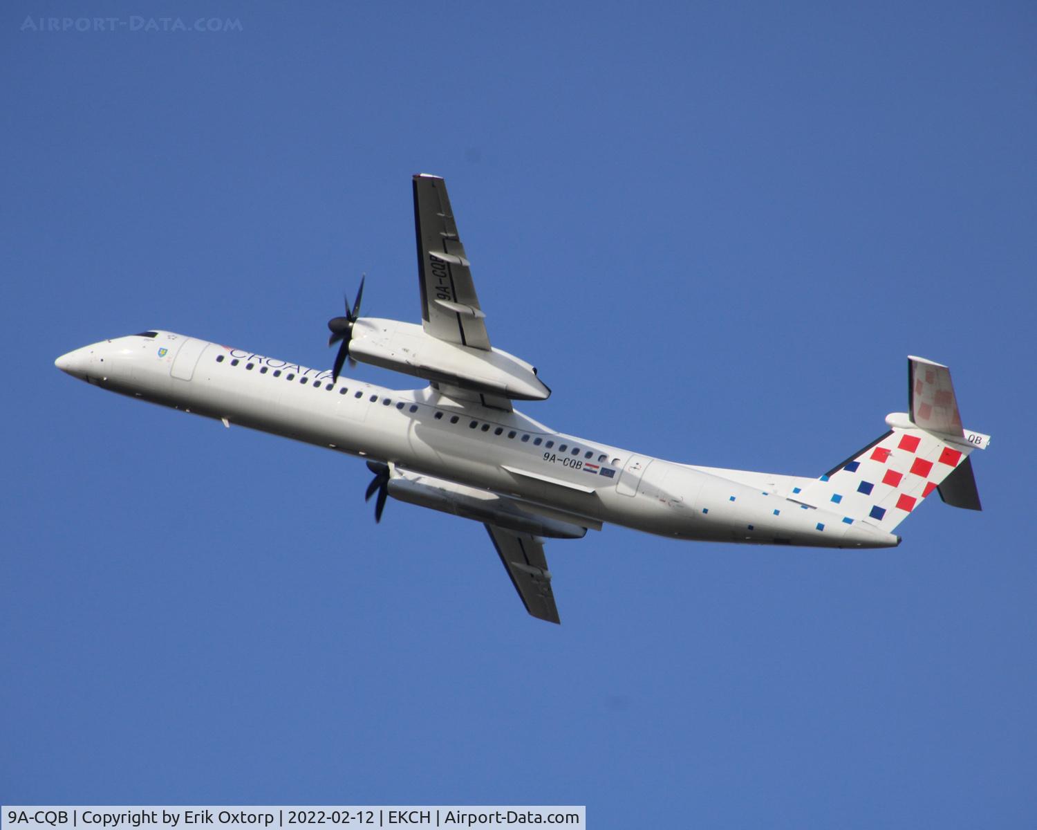9A-CQB, 2008 De Havilland Canada DHC-8-402Q Dash 8 C/N 4211, 9A-CQB taking off rw 22R
