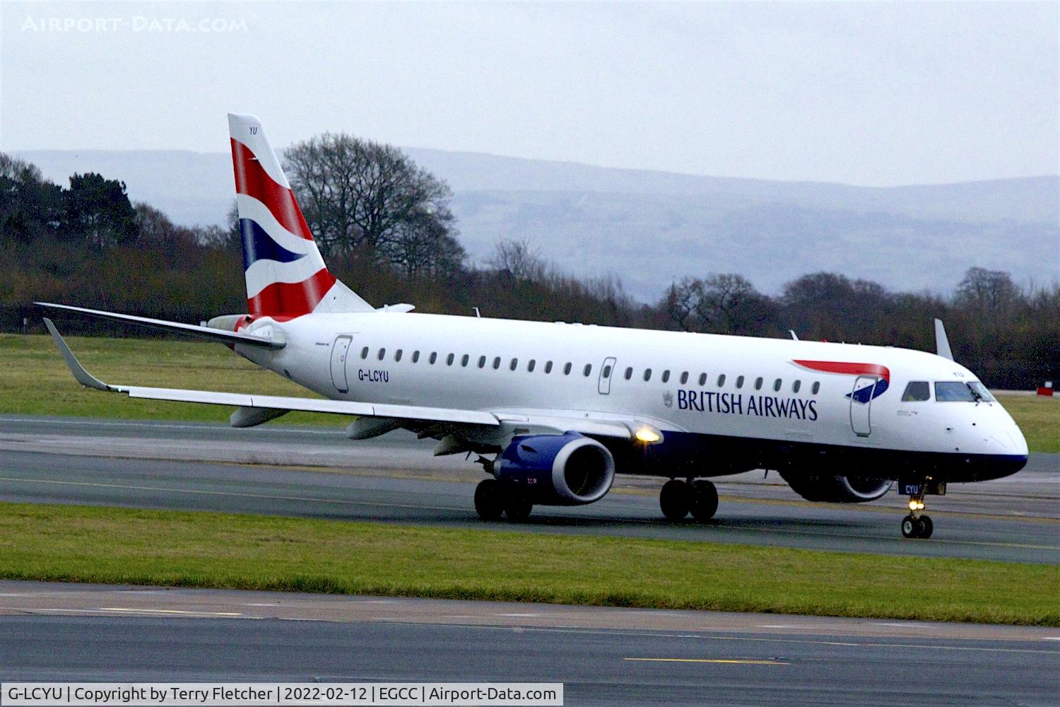 G-LCYU, 2014 Embraer 190SR (ERJ-190-100SR) C/N 19000674, At Manchester