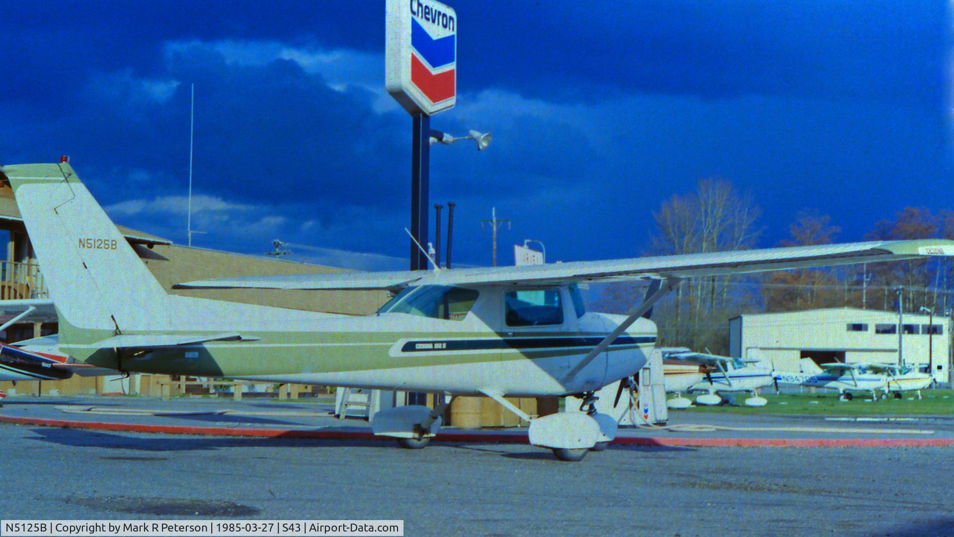 N5125B, 1979 Cessna 152 II C/N 15283762, Harvey Airport rental Cessna 152 as it came to the FBO in march of  1985 in green livery.
