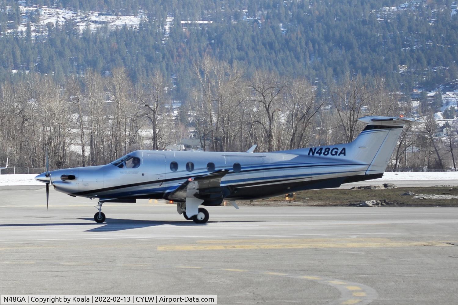 N48GA, 2006 Pilatus PC-12/47 C/N 780, Arrival after a long flight from Fargo, ND.