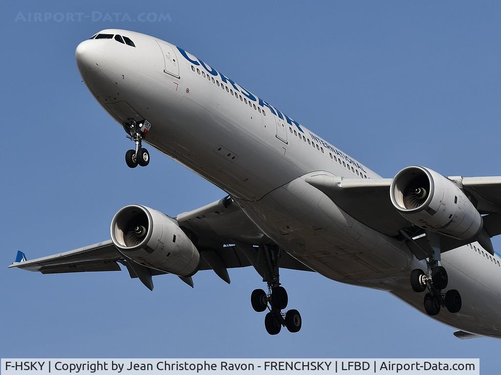 F-HSKY, 2012 Airbus A330-343 C/N 1359, CRL40 / SS40 Paris Orly to Bordeaux