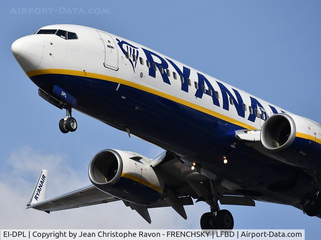 EI-DPL, 2007 Boeing 737-8AS C/N 33611, London (STN) to Bordeaux (BOD)	FR1782