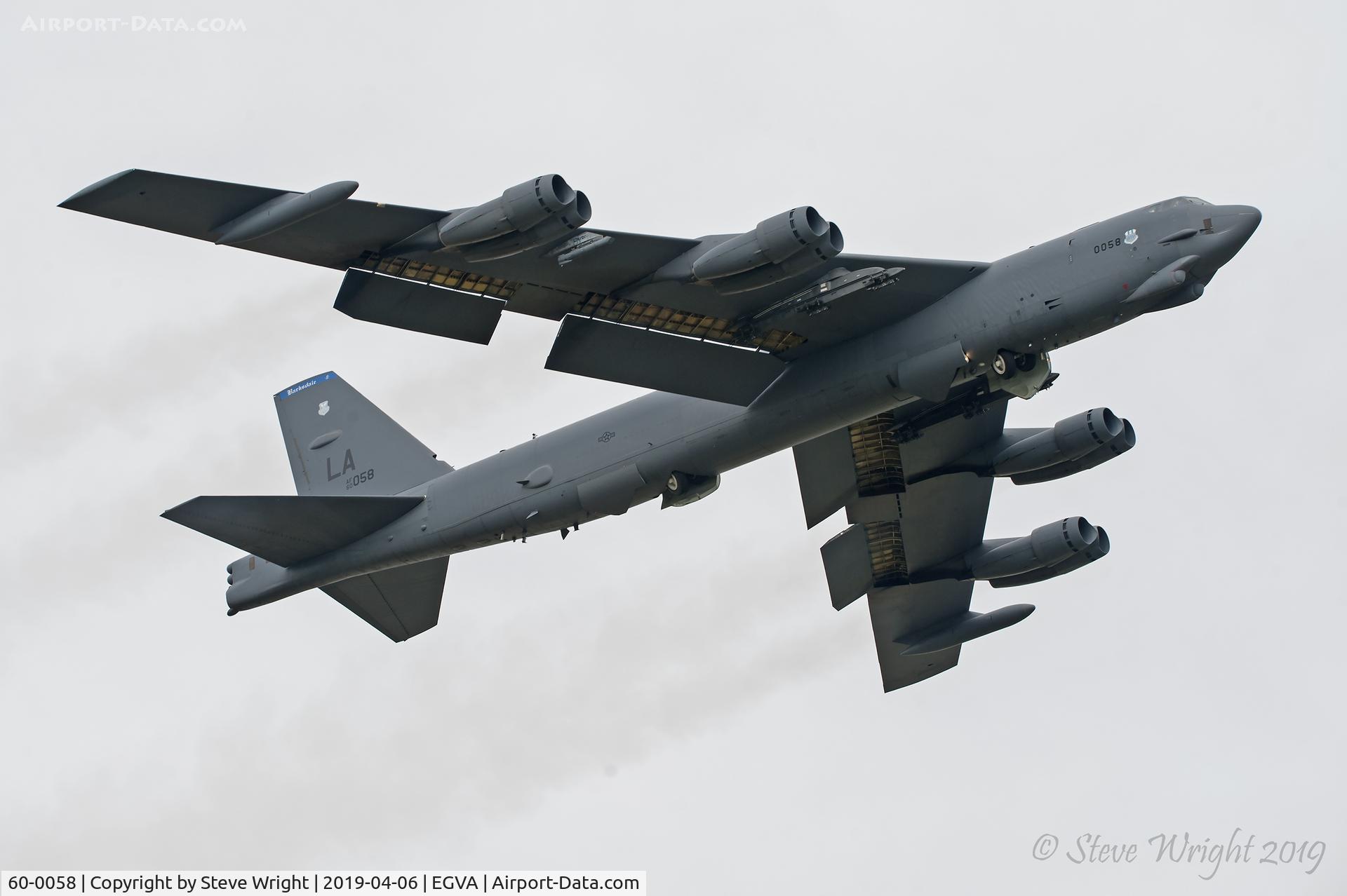 60-0058, 1960 Boeing B-52H-160-BW Stratofortress C/N 464423, RAF Fairford