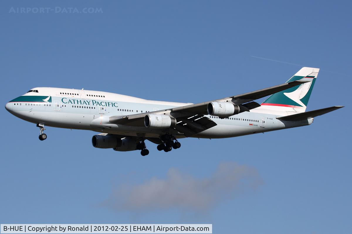 B-HUE, 1993 Boeing 747-467 C/N 27117, at spl