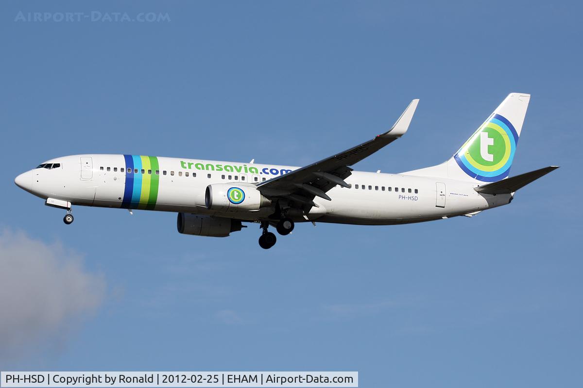 PH-HSD, 2012 Boeing 737-8K2 C/N 39260, at spl
