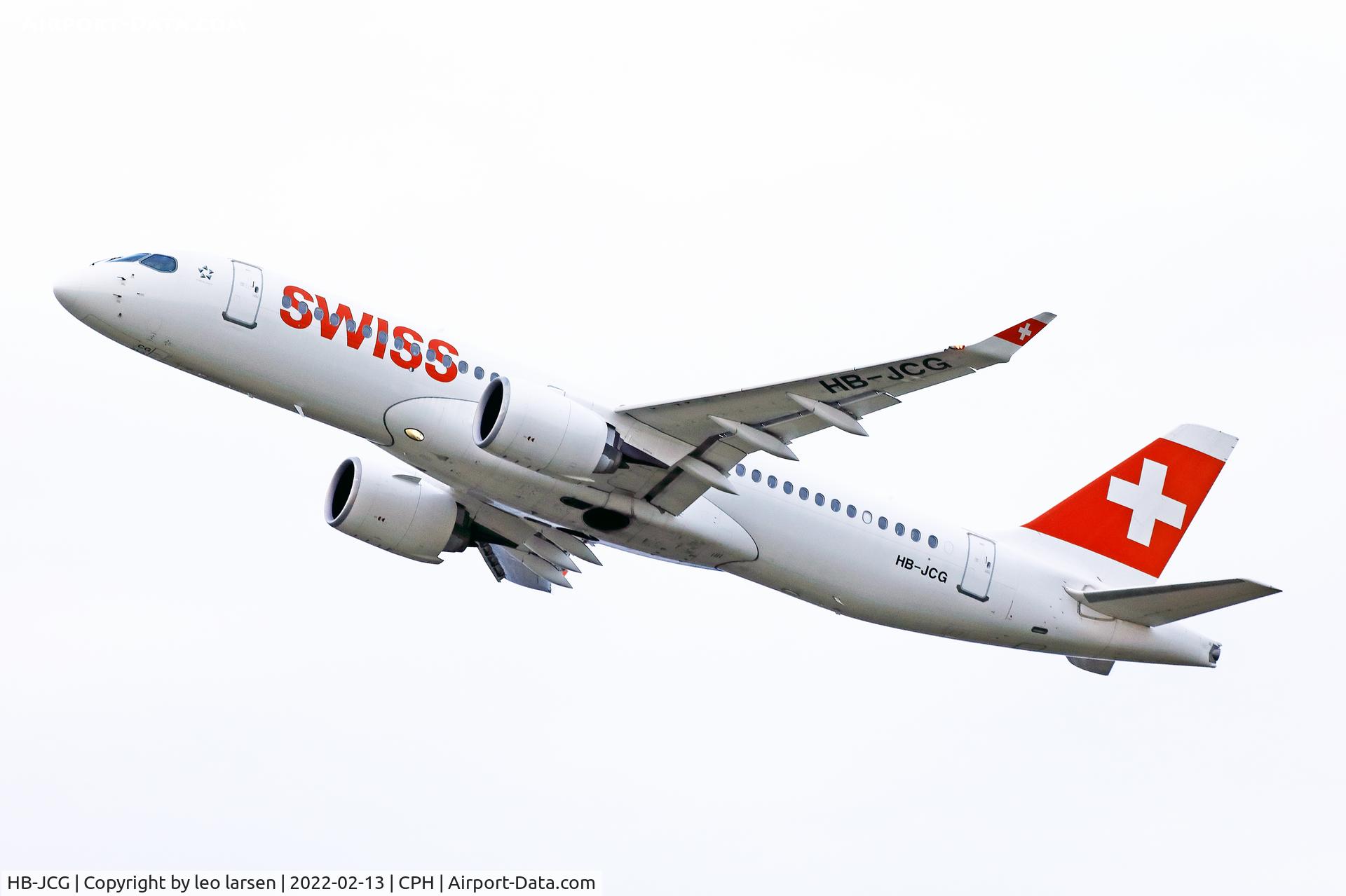 HB-JCG, 2017 Bombardier CSeries CS300 (BD-500-1A11) C/N 55020, Copenhagen 13.2.2022