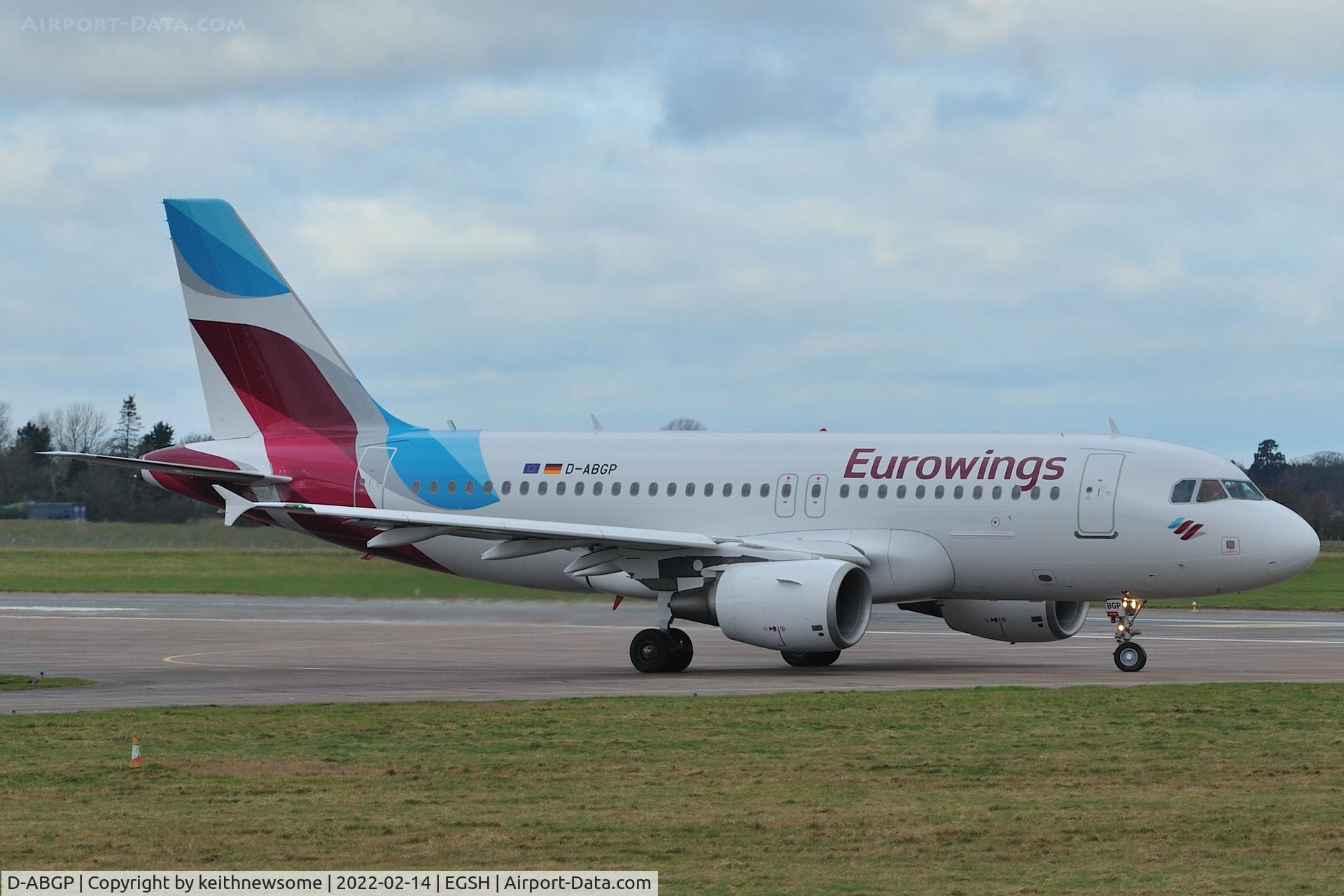 D-ABGP, 2008 Airbus A319-112 C/N 3728, Leaving Norwich for Dusseldorf following paintwork.