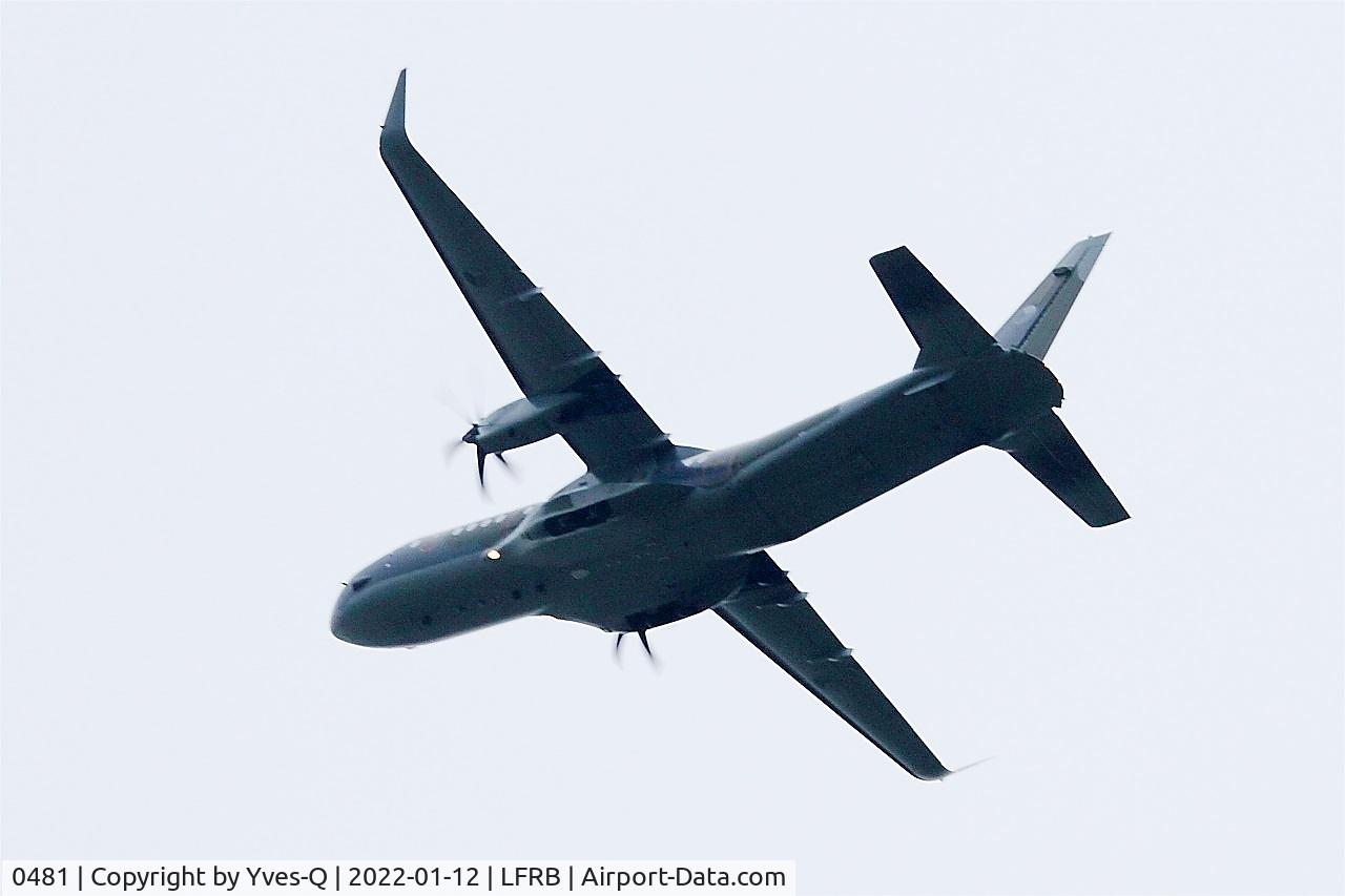 0481, 2021 CASA C-295MW C/N S.172, Airbus Military C295, Climbing from rwy 25L, Brest-Bretagne airport (LFRB-BES)