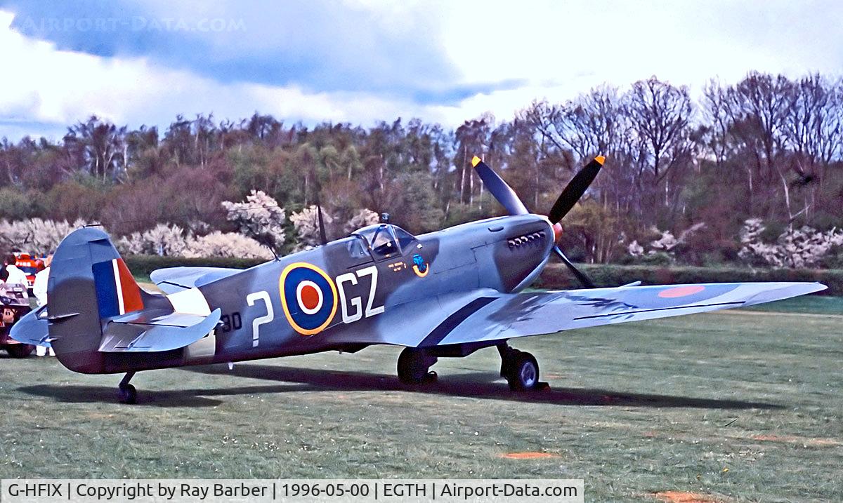 G-HFIX, 1943 Supermarine 361 Spitfire HF.IXe C/N CBAF.7243, G-HFIX   (MJ730) Supermarine Spitfire Mk .HFIXe [CBAF 7243] Old Warden~G @ 05/1996