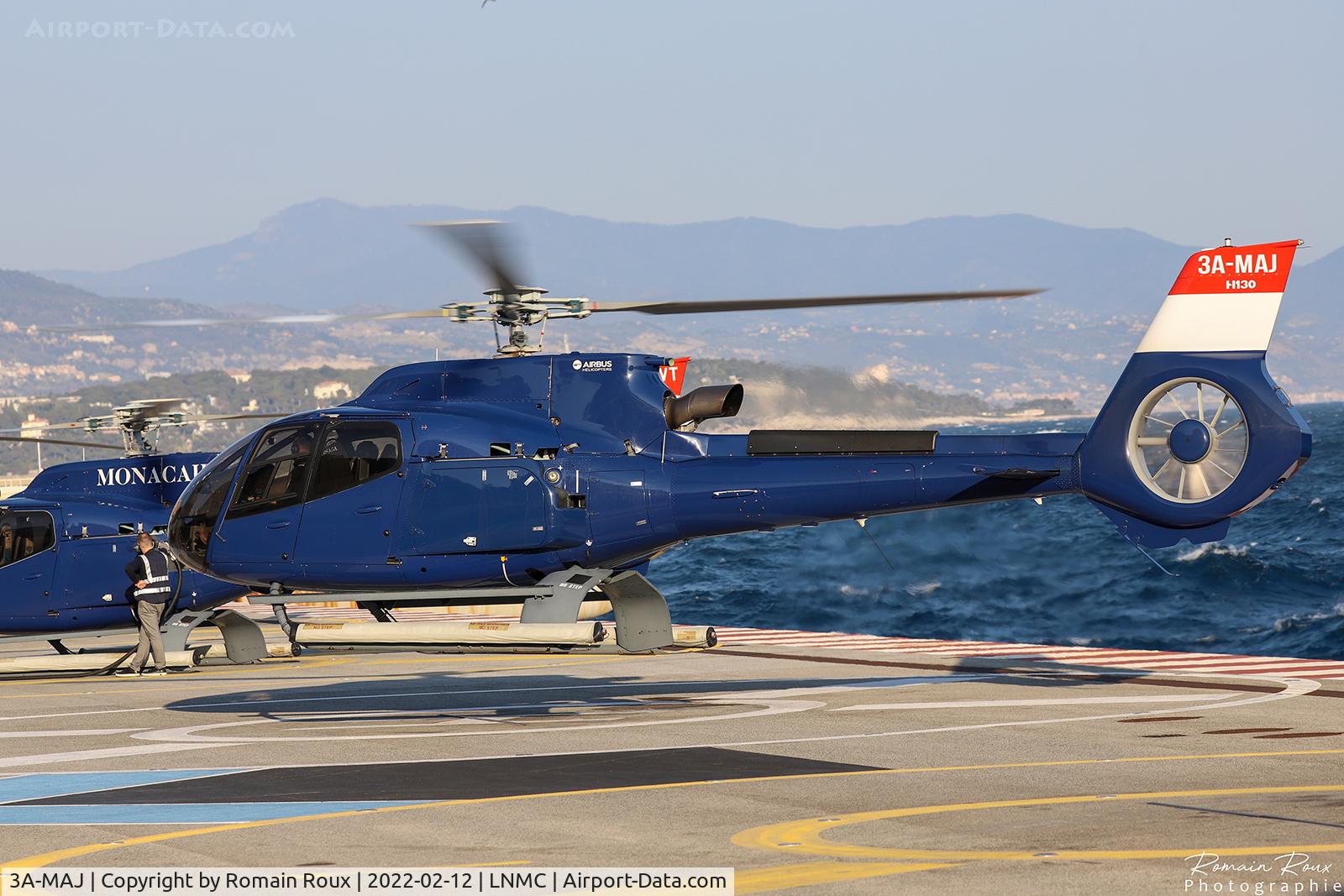 3A-MAJ, 2015 Airbus H130 C/N 8174, Take off