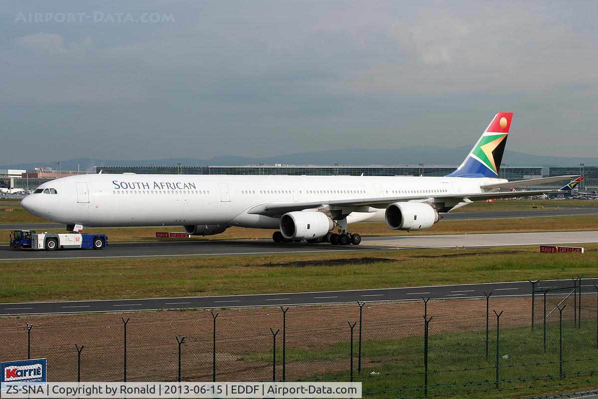 ZS-SNA, 2002 Airbus A340-642 C/N 410, at fra
