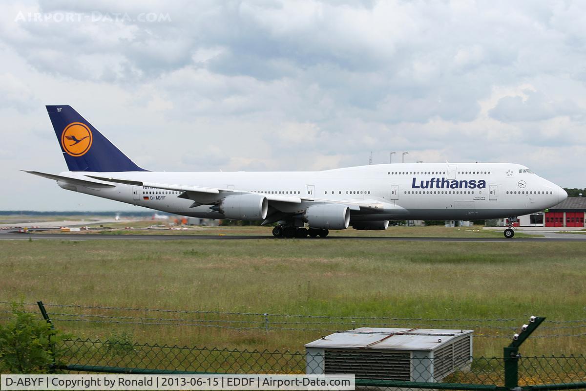 D-ABYF, 2012 Boeing 747-830 C/N 37830, at fra
