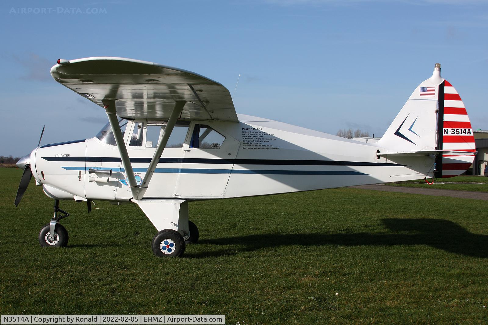 N3514A, 1953 Piper PA-22-135 Tri-Pacer C/N 22-1786, at ehmz
