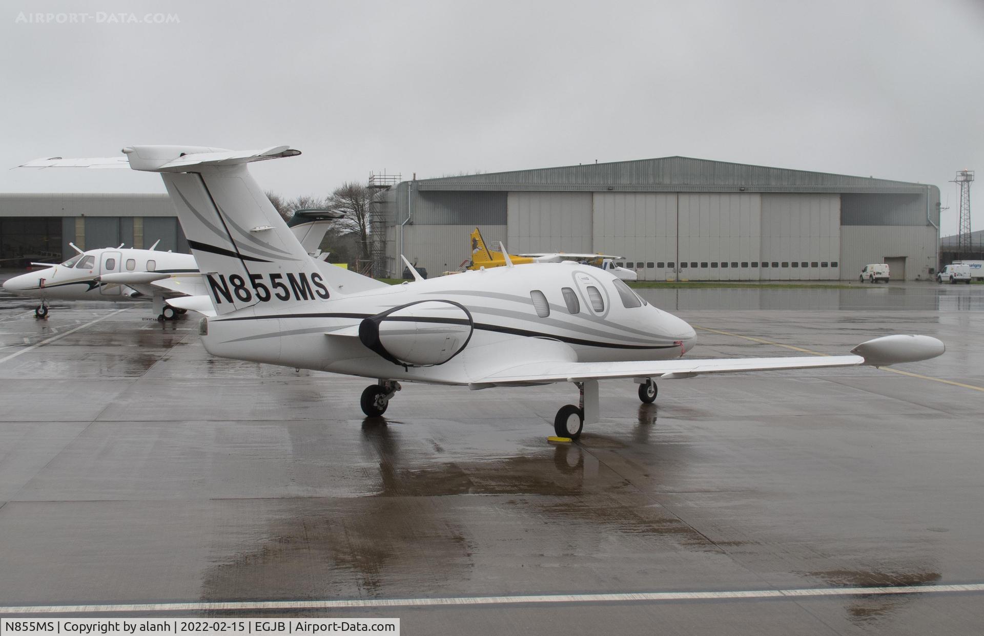 N855MS, 2008 Eclipse Aviation Corp EA500 C/N 000121, Parked on the west apron, Guernsey