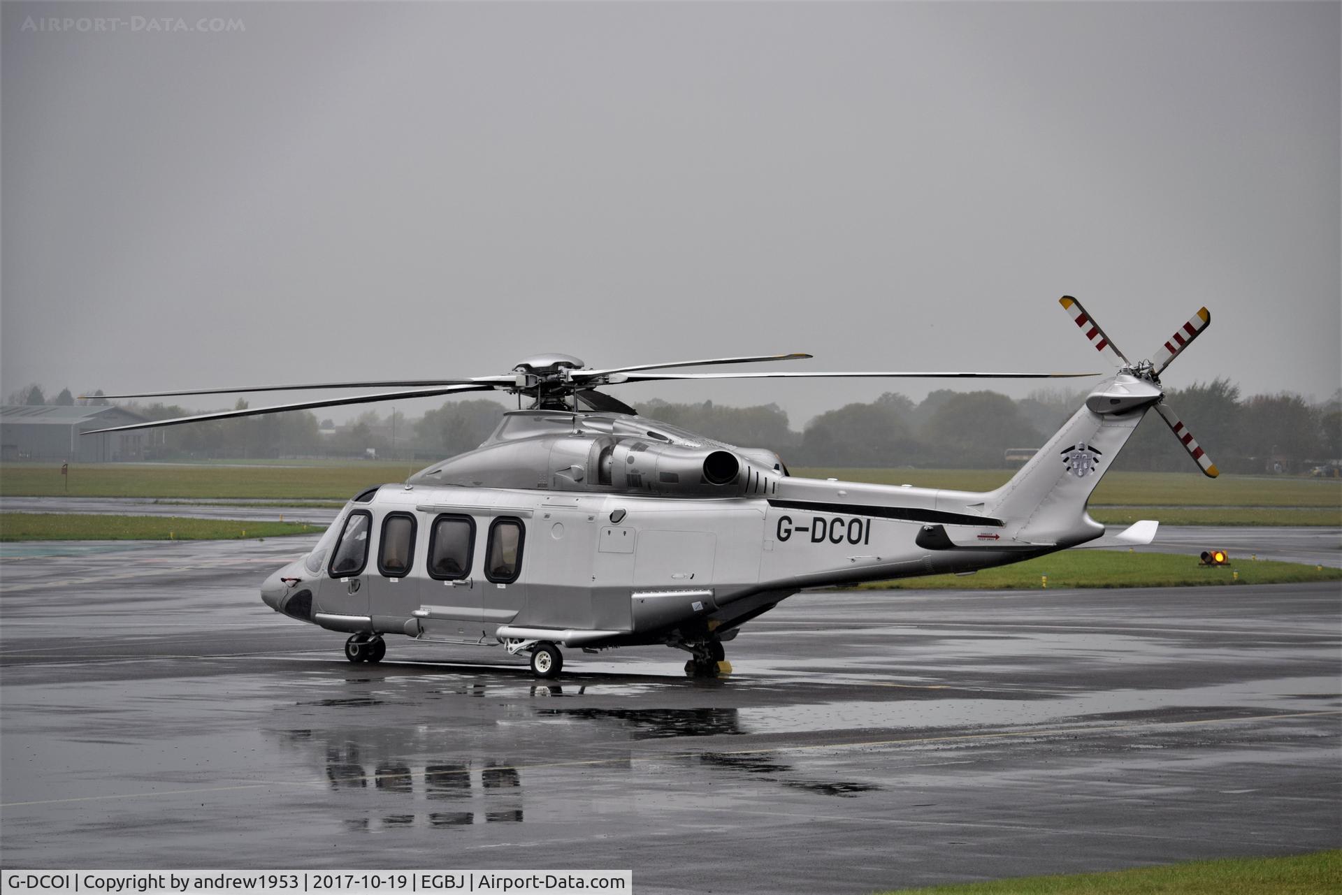 G-DCOI, 2013 AgustaWestland AW-139 C/N 31475, G-DCOI at Gloucestershire Airport.
