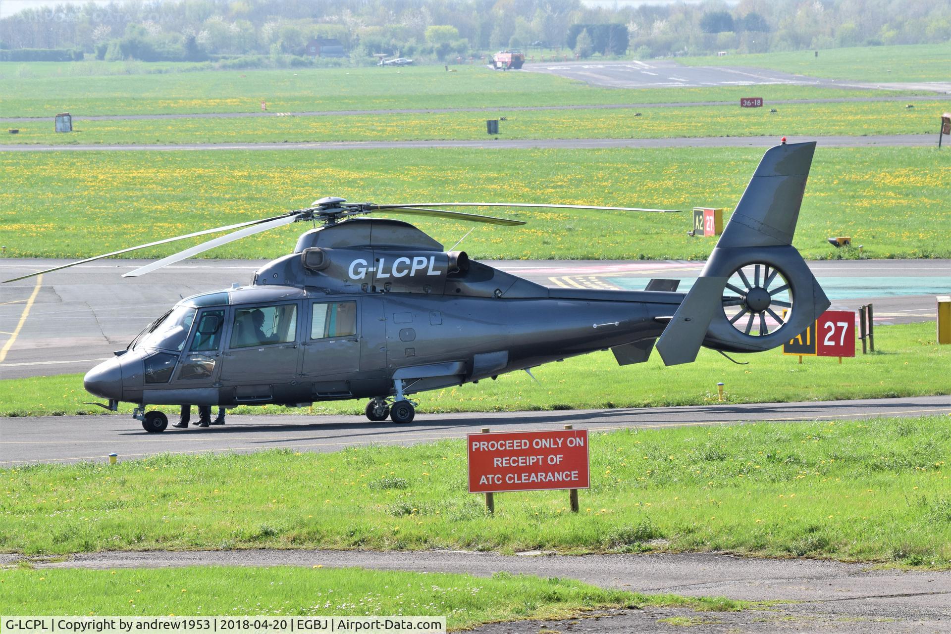 G-LCPL, 1991 Aerospatiale AS-365N-2 Dauphin C/N 6393, G-LCPL at Gloucestershire Airport.