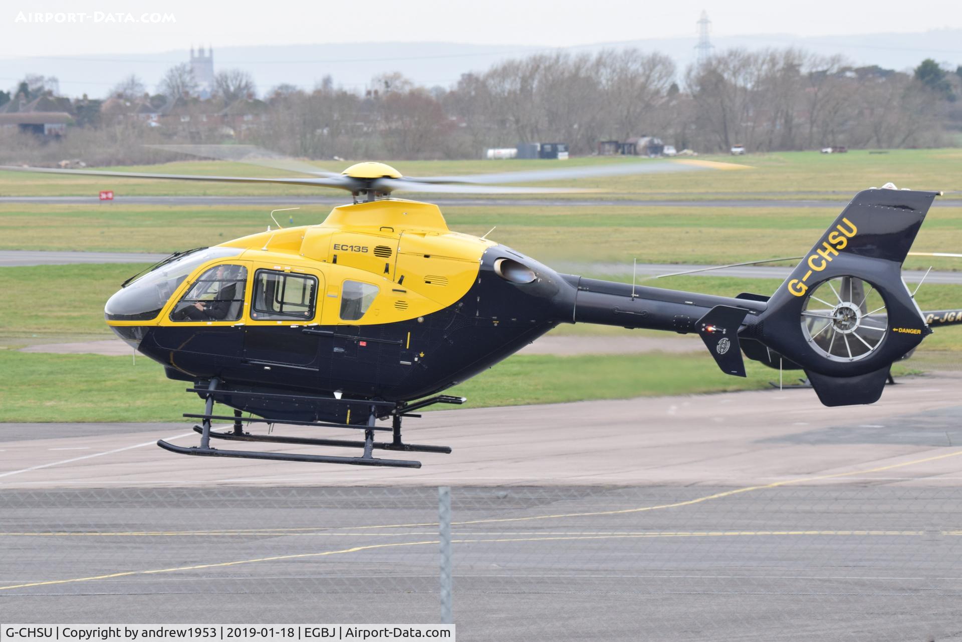 G-CHSU, 1998 Eurocopter EC-135T-1 C/N 0079, G-CHSU at Gloucestershire Airport.