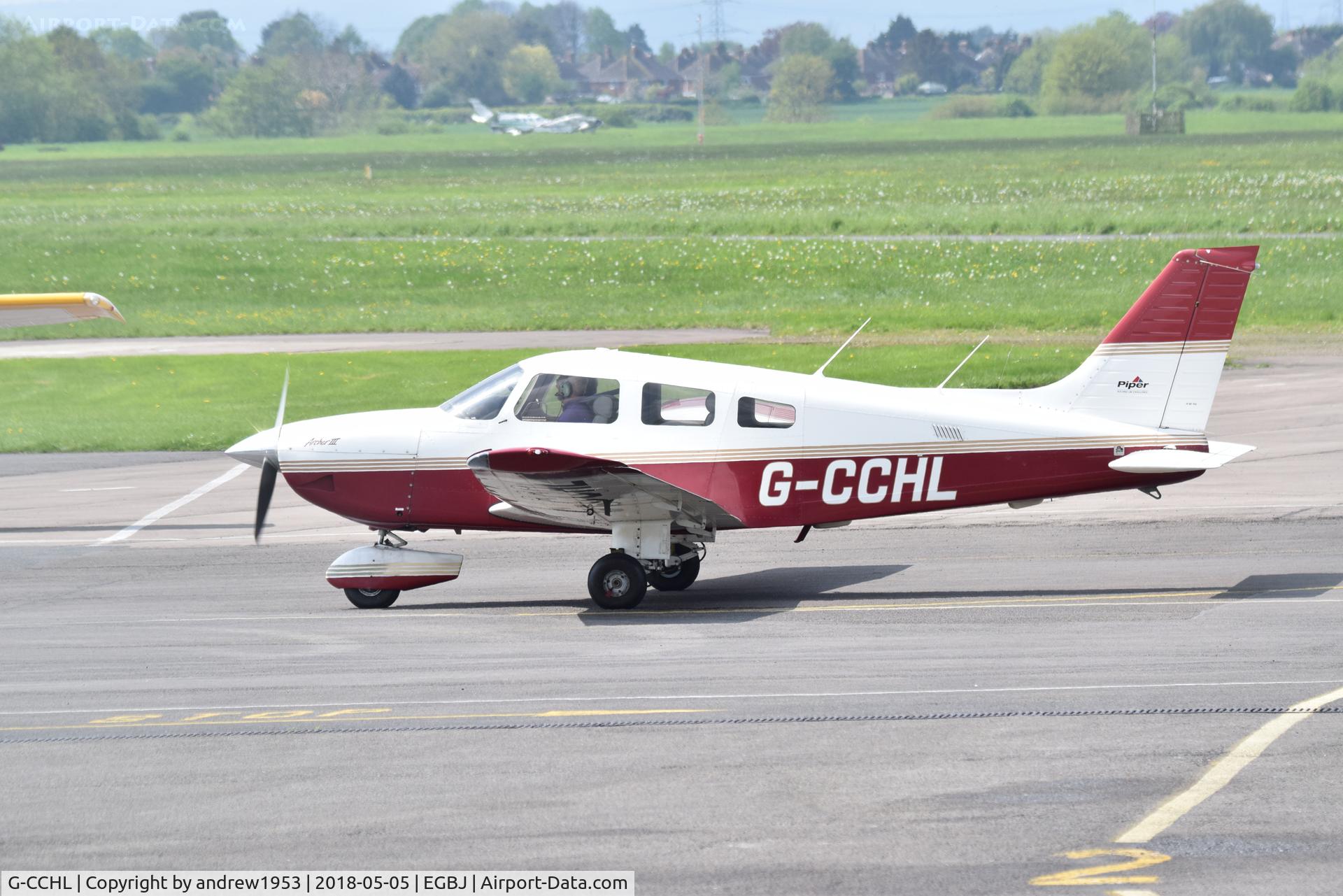 G-CCHL, 1998 Piper PA-28-181 Cherokee Archer III C/N 2843176, G-CCHL at Gloucestershire Airport.
