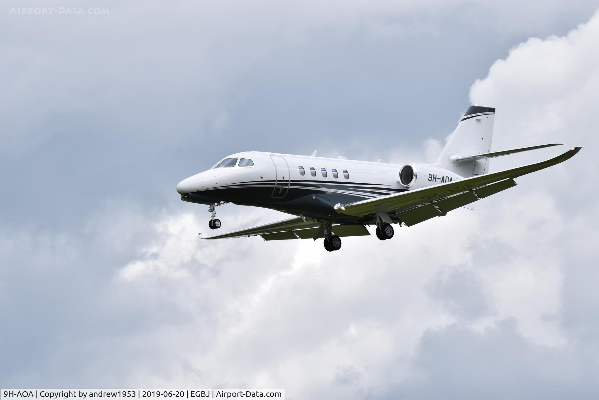 9H-AOA, 2017 Cessna 680A Citation Latitude C/N 680A-0070, 9H-AOA at Gloucestershire Airport.