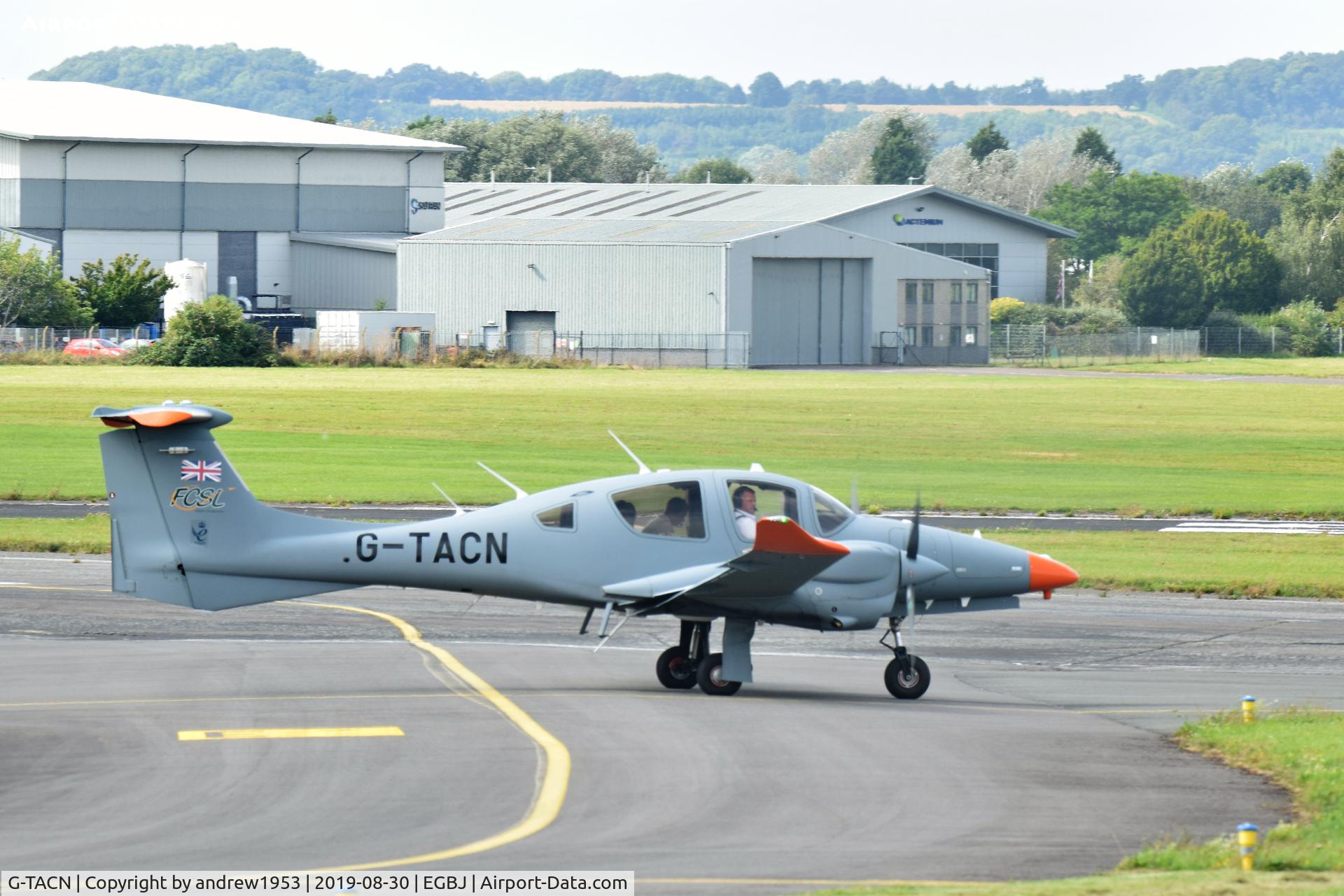 G-TACN, 2017 Diamond DA-62 C/N 62.044, G-TACN at Gloucestershire Airport.